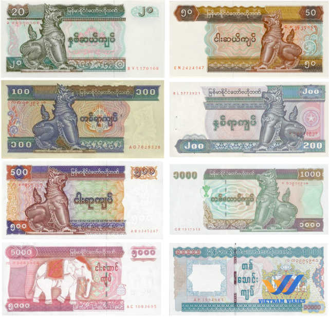 moneda de myanmar