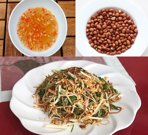Ingredientes para fazer salada de flor de bananeira